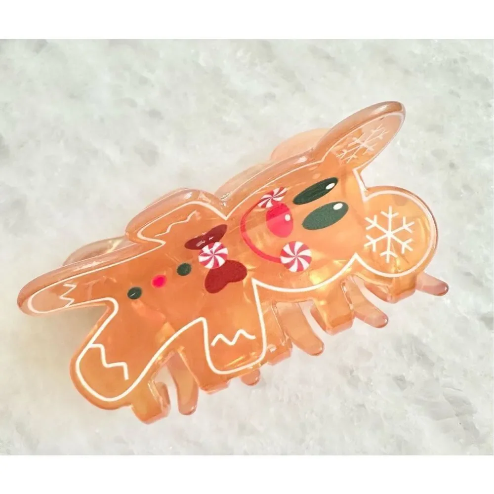 Mickey Mouse Christmas gingerbread hair claw